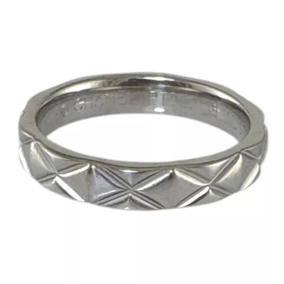 CHANEL Ring US 4 3/4 EU48 Pt950Platinum Matrasse used - Picture 3 of 6